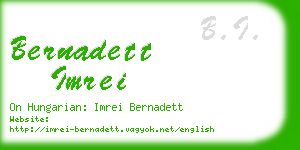 bernadett imrei business card